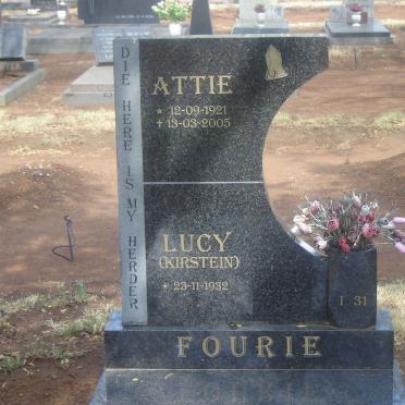 FOURIE Attie 1921-2005 & Lucy KIRSTEIN 1932-