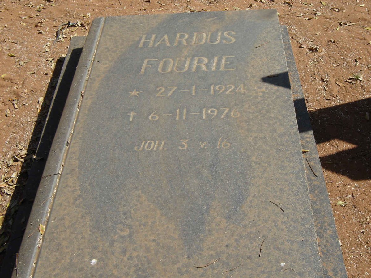 FOURIE Hardus 1924-1976