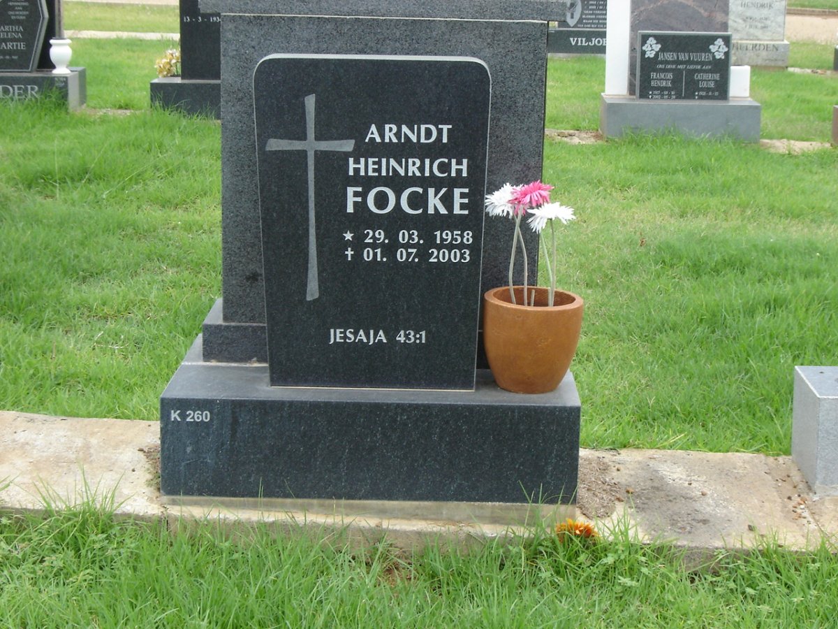 FOCKE Arndt Heinrich 1958-2003