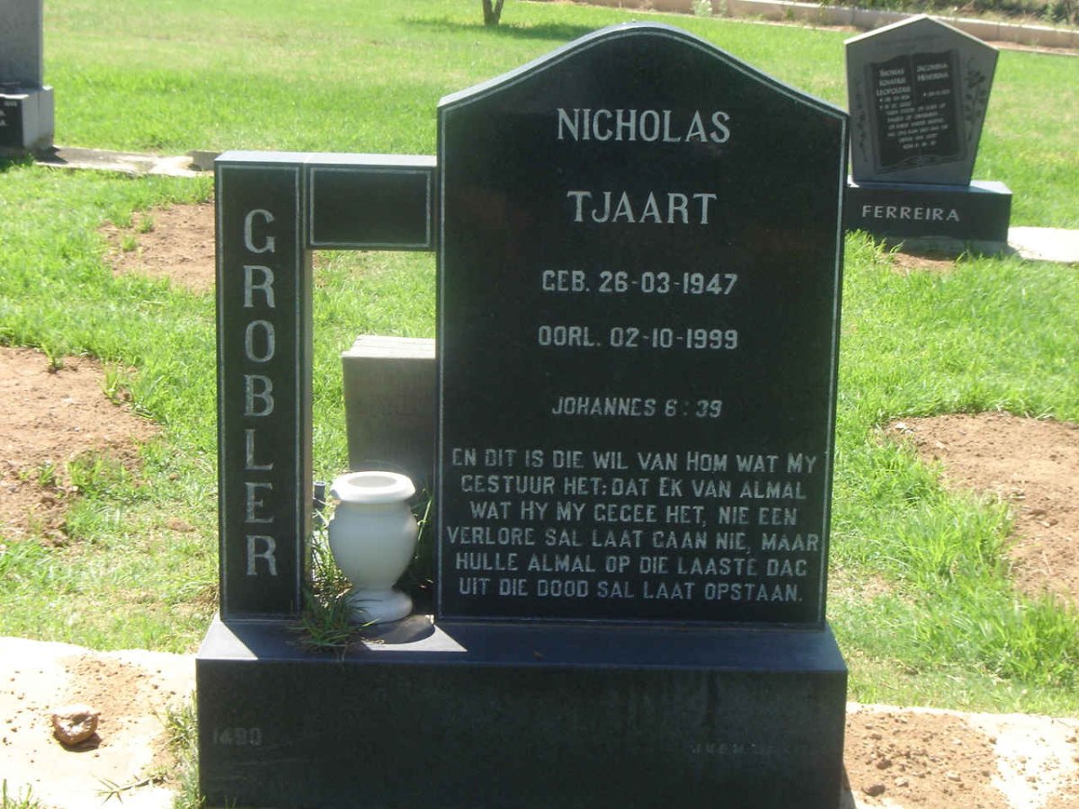 GROBLER Nicolas Tjaart 1947-1999
