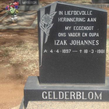 GELDERBLOM Izak Johannes 1897-1981