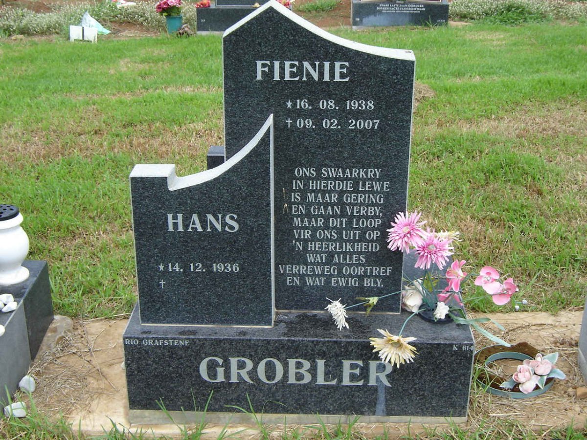 GROBLER Hans 1936-  &amp; Fienie 1938-2007
