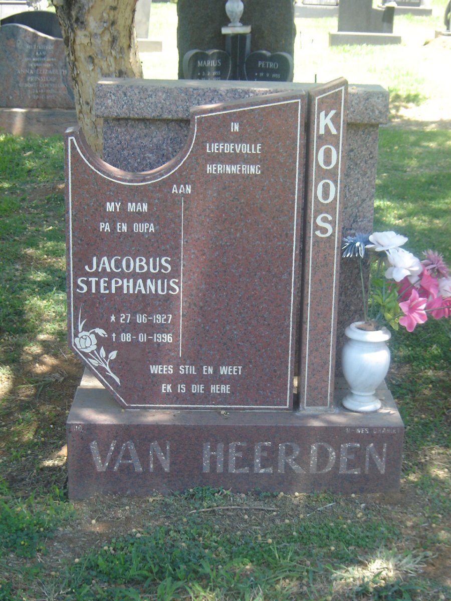 HEERDEN Jacobus Stephanus, van 1927-1996