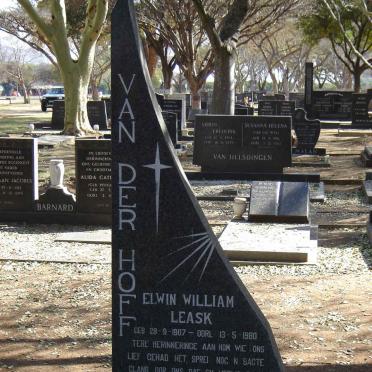HOFF Elwin William Leask VAN DER.