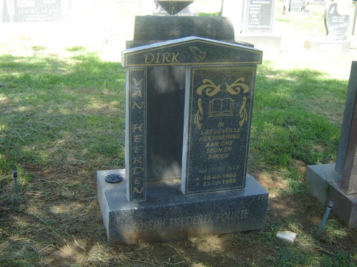 HEERDEN Joseph Frederik Fourie, van 1968-1988