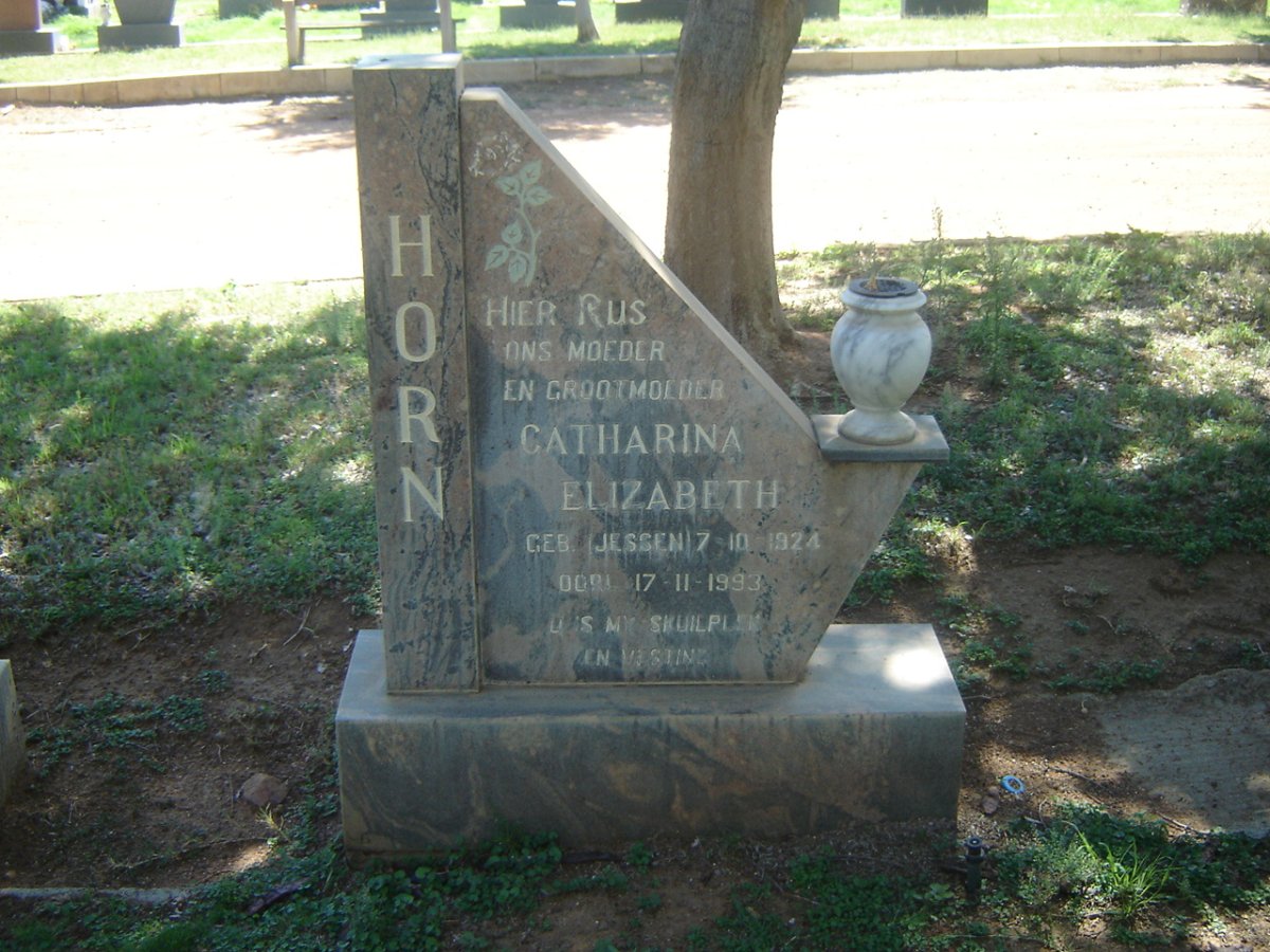 HORN Catharina Elizabeth nee JESSEN 1924-1993