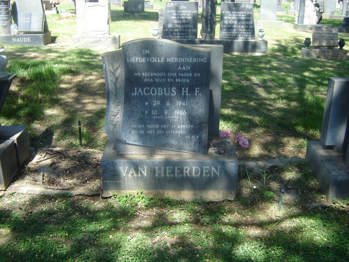HEERDEN Jacobus H.F., van 1941-1986