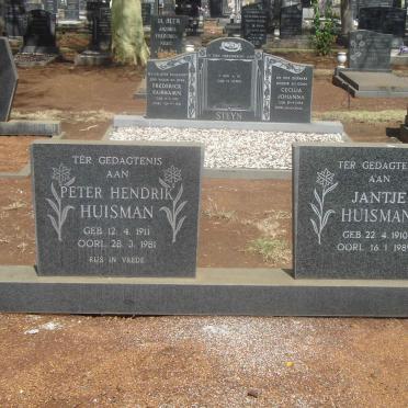 HUISMAN Peter Hendrik 1911-1981 & Jantje 1910-1989