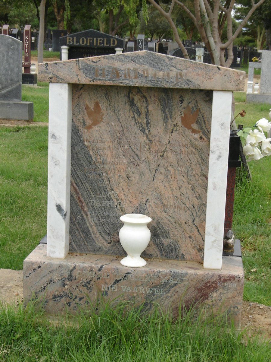 HAMMAN David Johannes &amp; Lucy Daphne 1927-2003