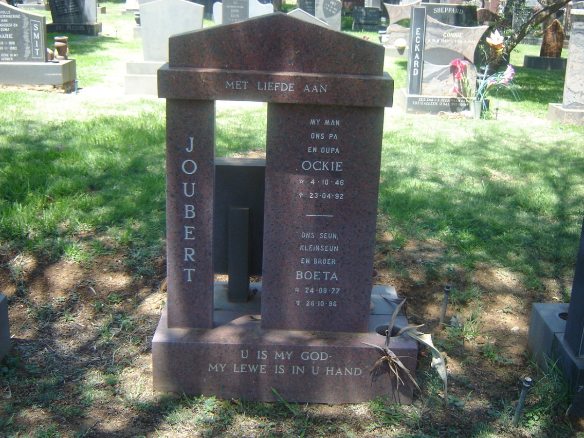 JOUBERT Ockie 1946-1992 :: Joubert Boeta 19977-1996