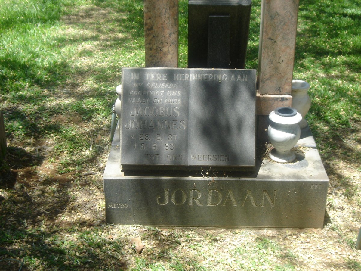 JORDAAN Jacobus Johannes 1937-1993