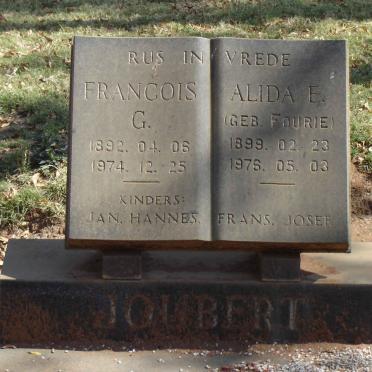 JOUBERT Francois G. 1892-1974 & Alida E. FOURIE 1899-1976