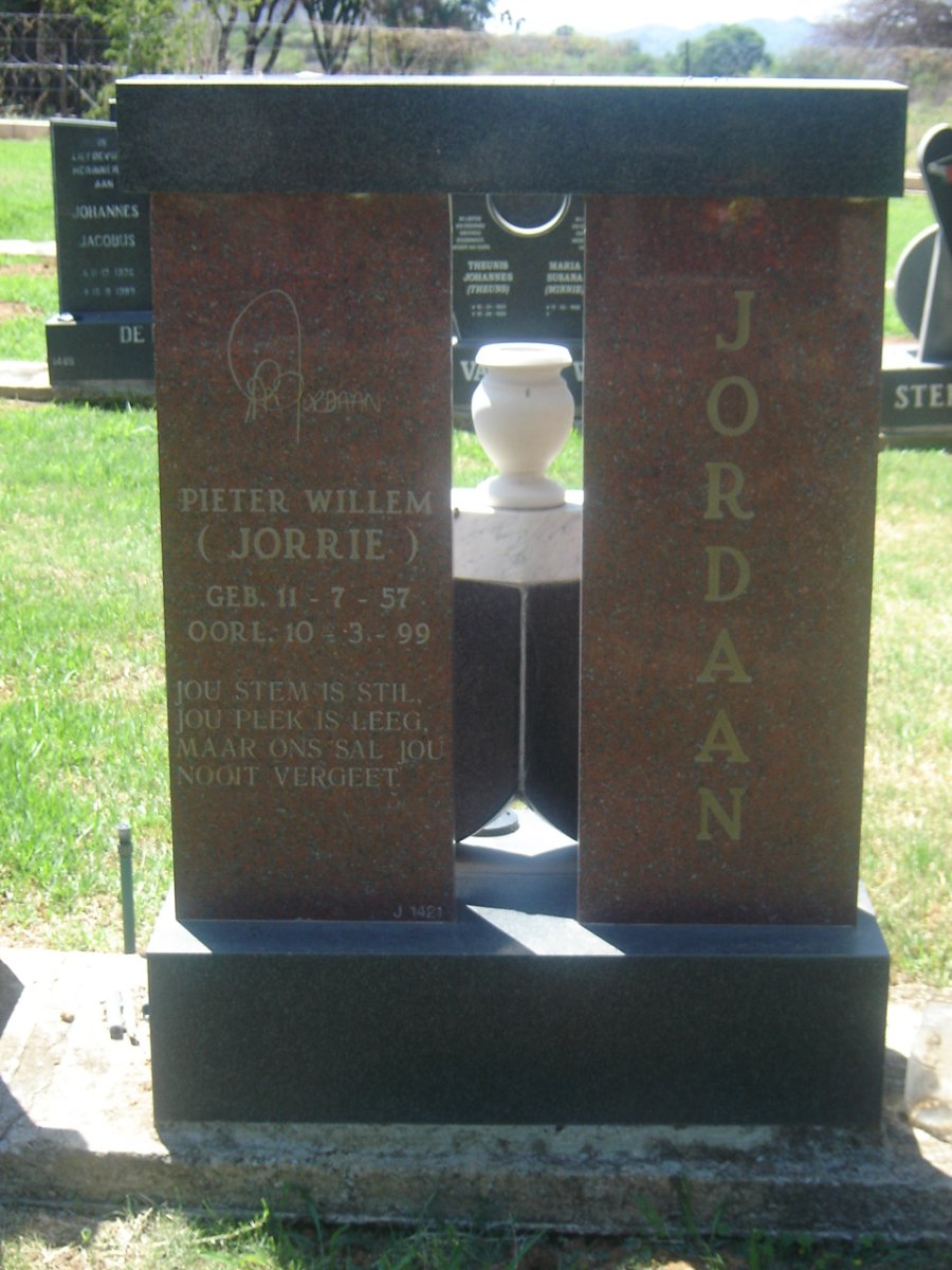 JORDAAN Pieter Willem 1957-1999
