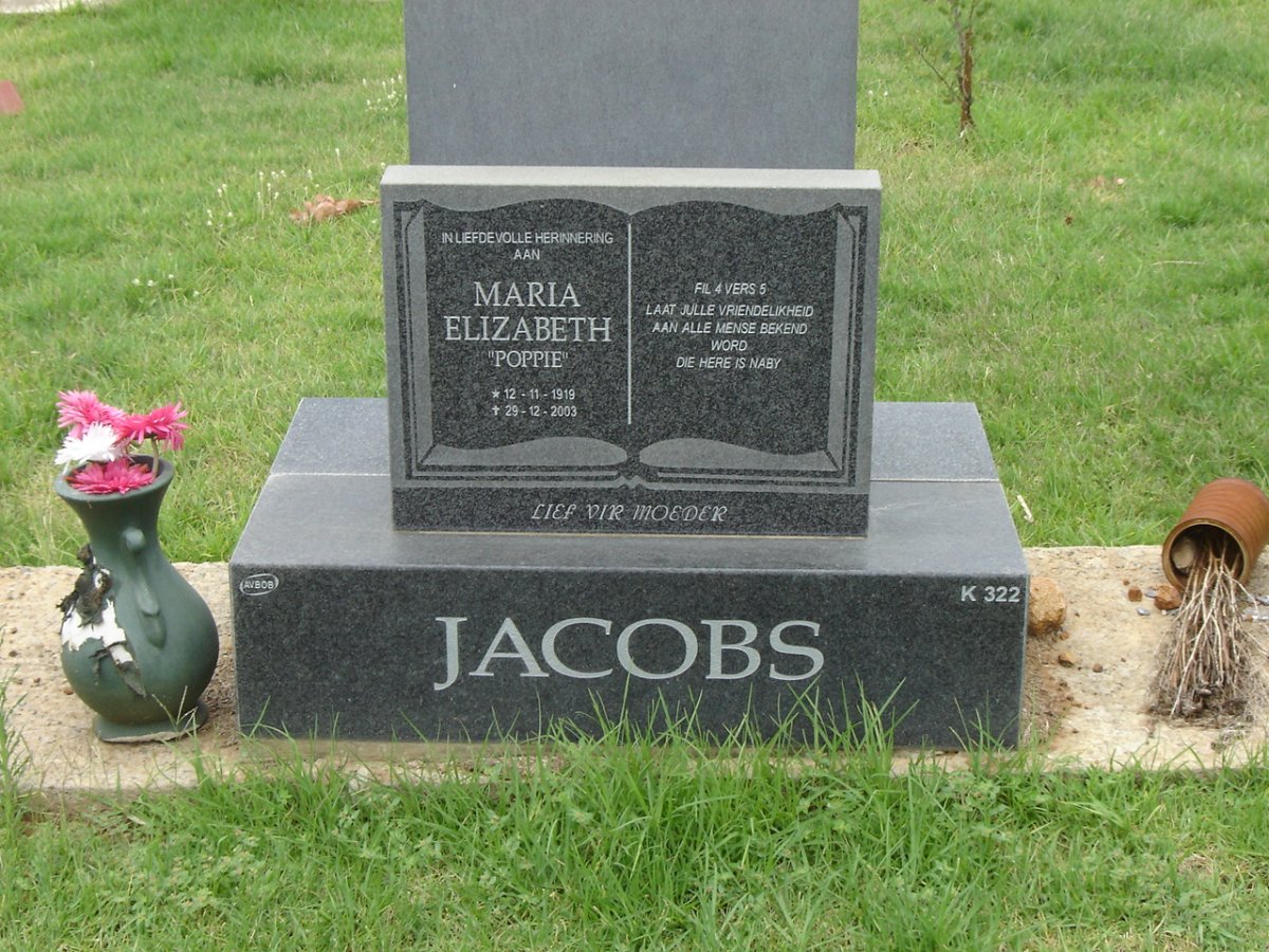 JACOBS Maria Elizabeth 1919-2003