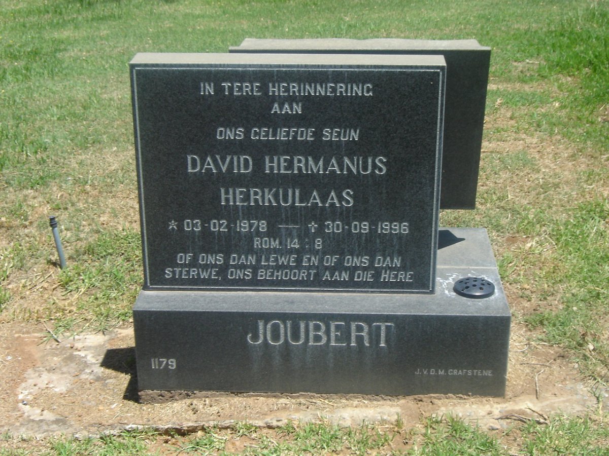 JOUBERT David Hermanus Herkulaas 1978-1996