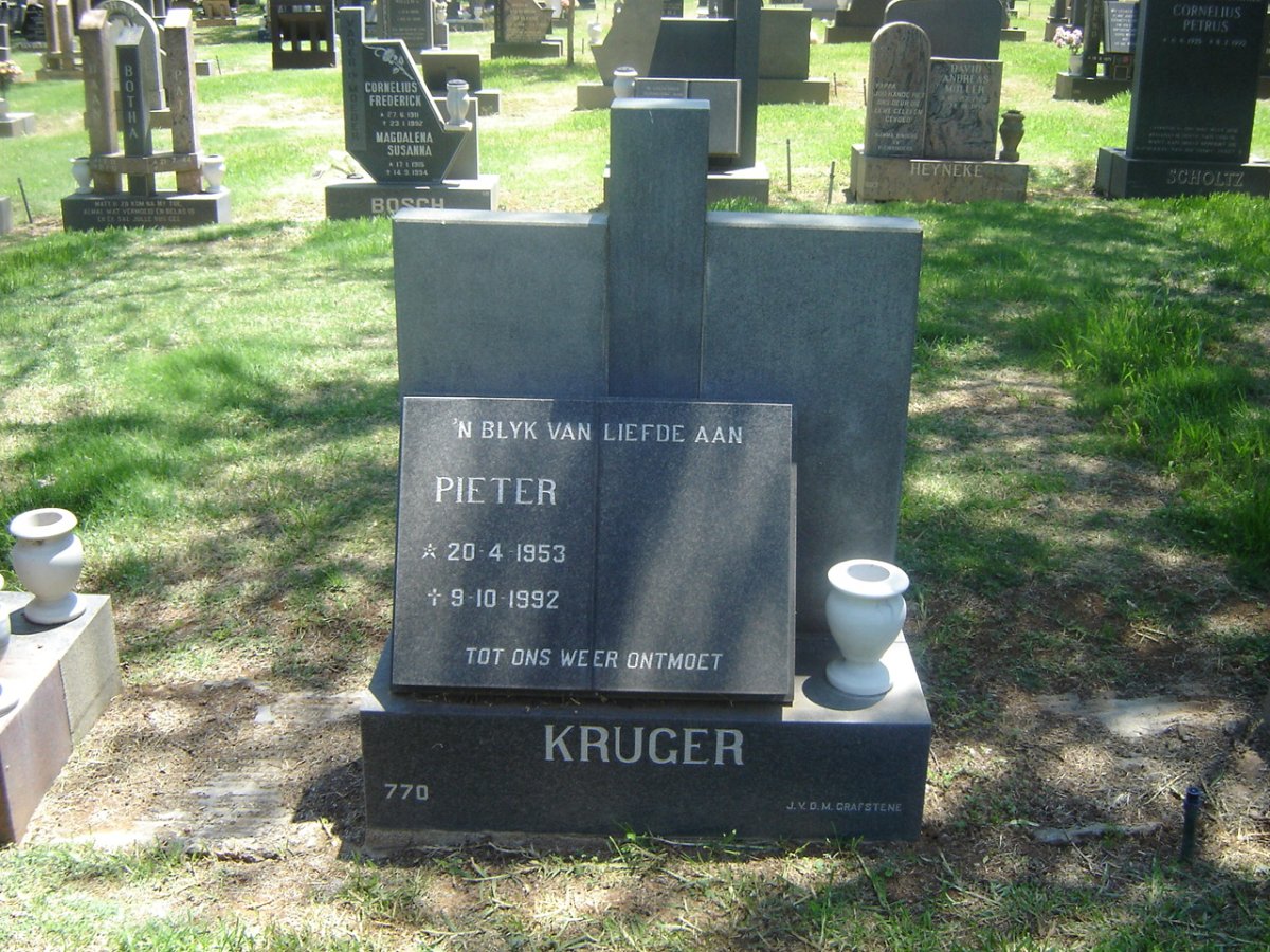 KRUGER Pieter 1953-1992