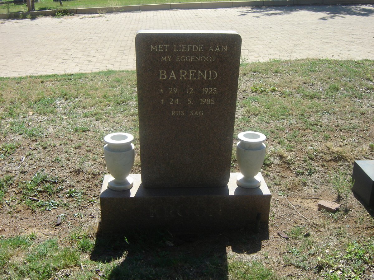 KROON Barend 1925-1985