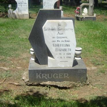 KRUGER Stoffelina Elizabeth 1920-1990