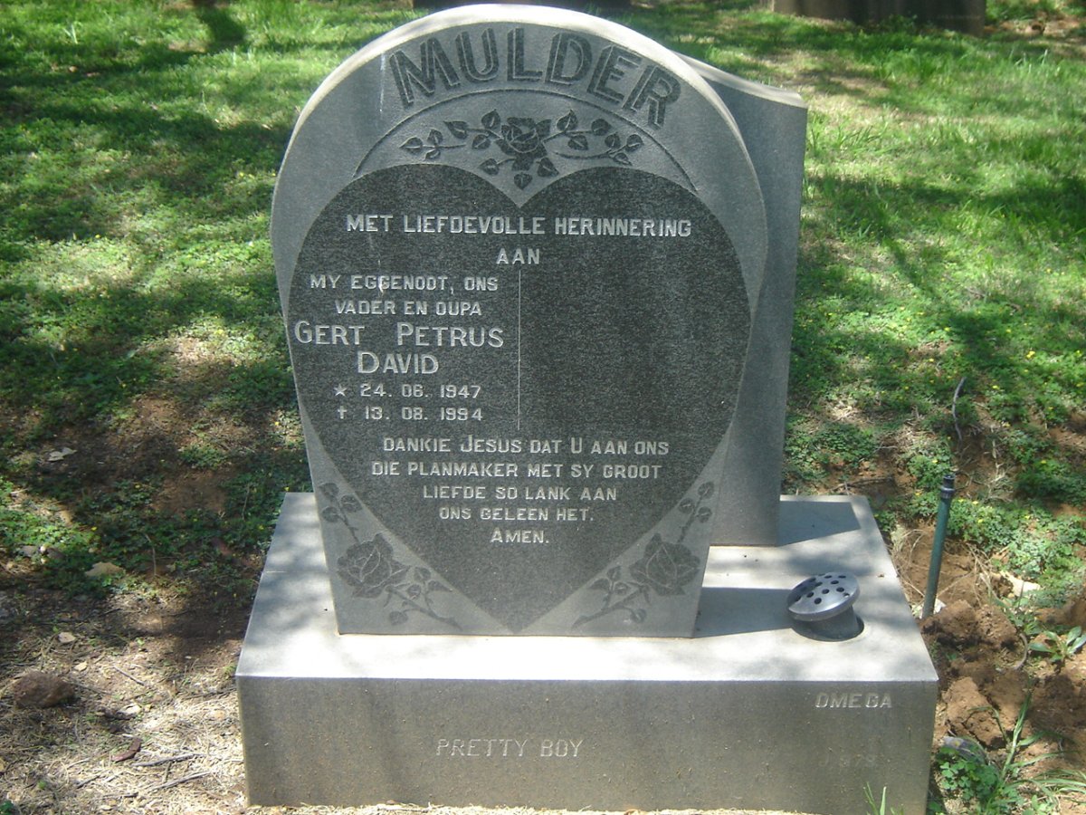 MULDER Gert Petrus David 1947-1994