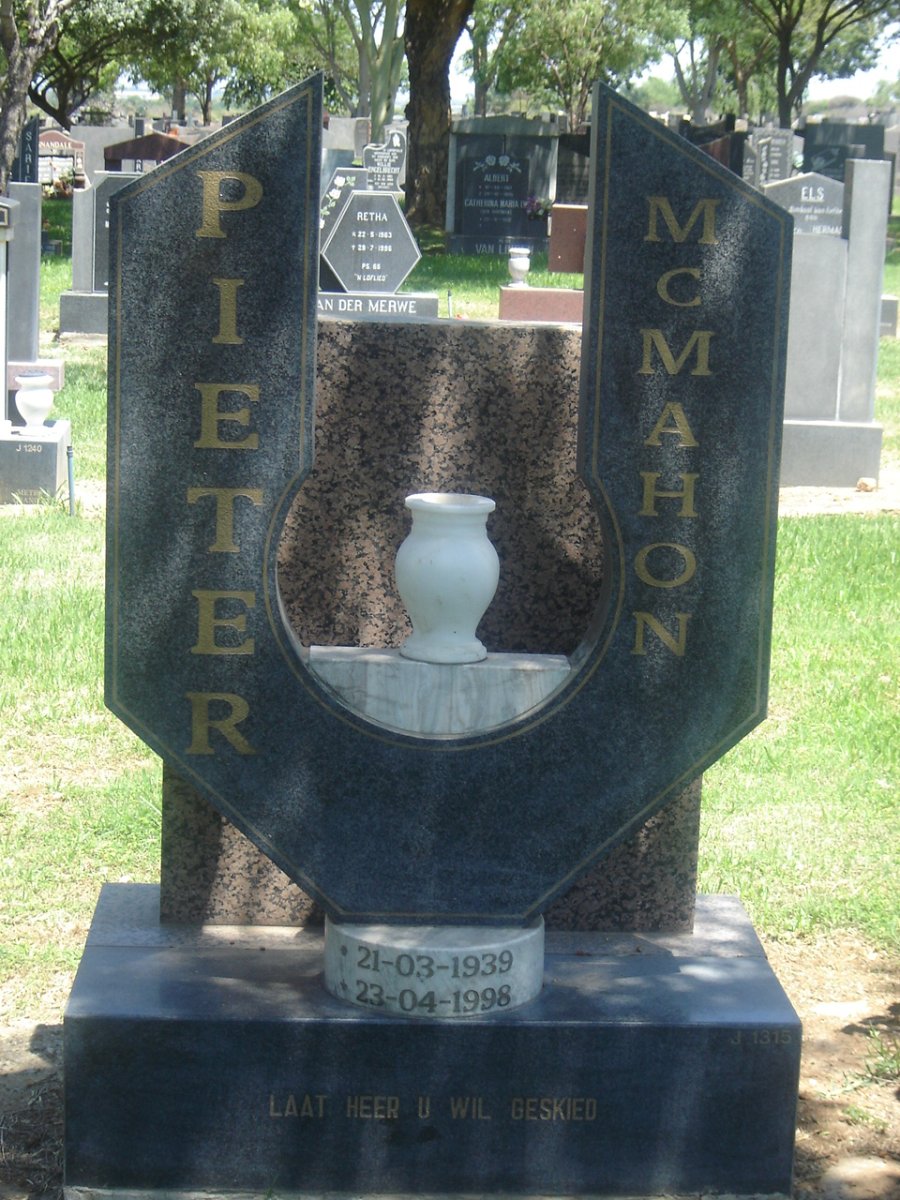 McMAHON Pieter 1939-1998