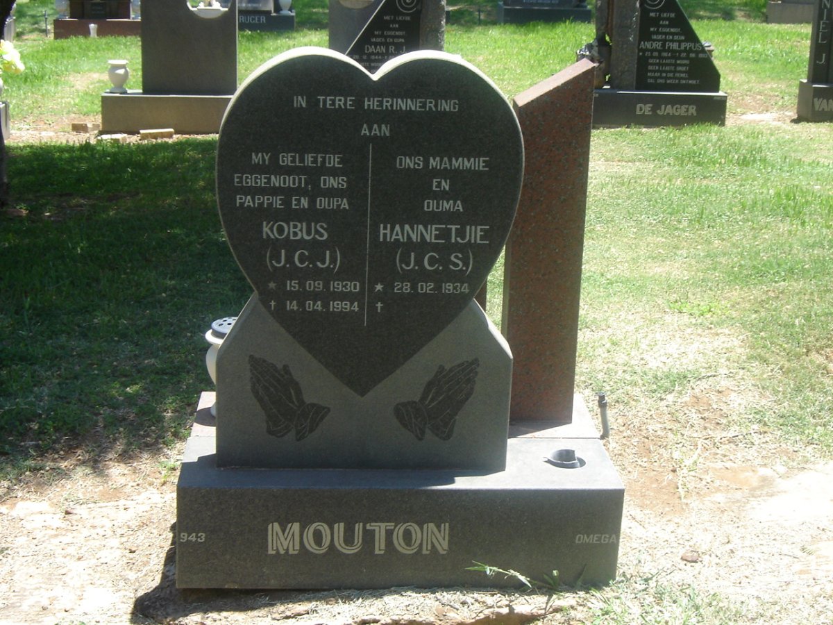 MOUTON J.C.J. 1930-1994 &amp; J.C.S. 1934-