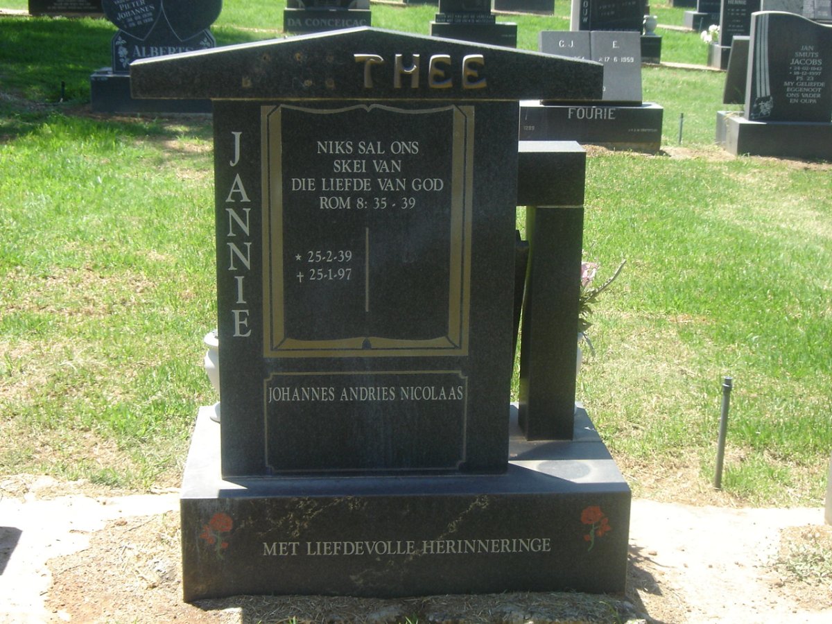 MATTHEE Johannes Andries Nicolaas 1939-1997
