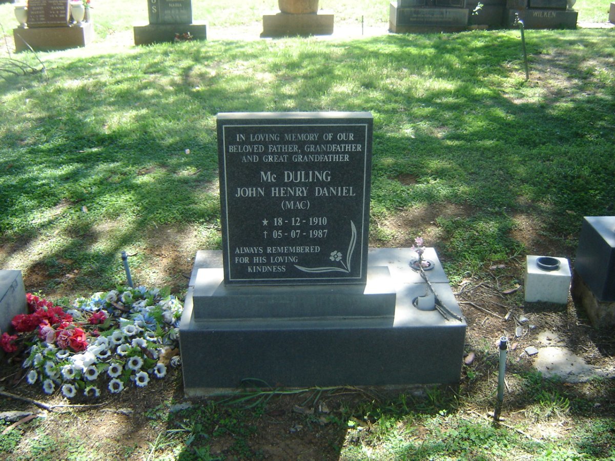 McDULING John Henry Daniel 1910-1987