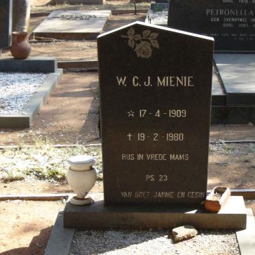 MIENIE W.C.J. 1909-1980