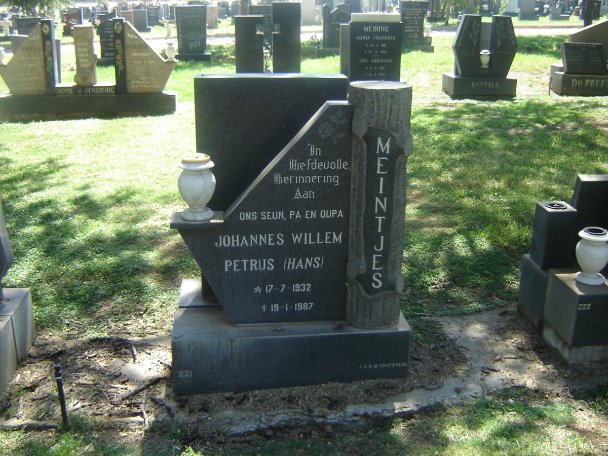 MEINTJES Johannes Willem Petrus 1932-1987