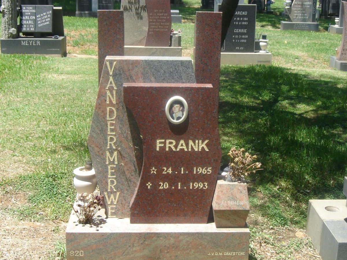 MERWE Frank, van der 1965-1993