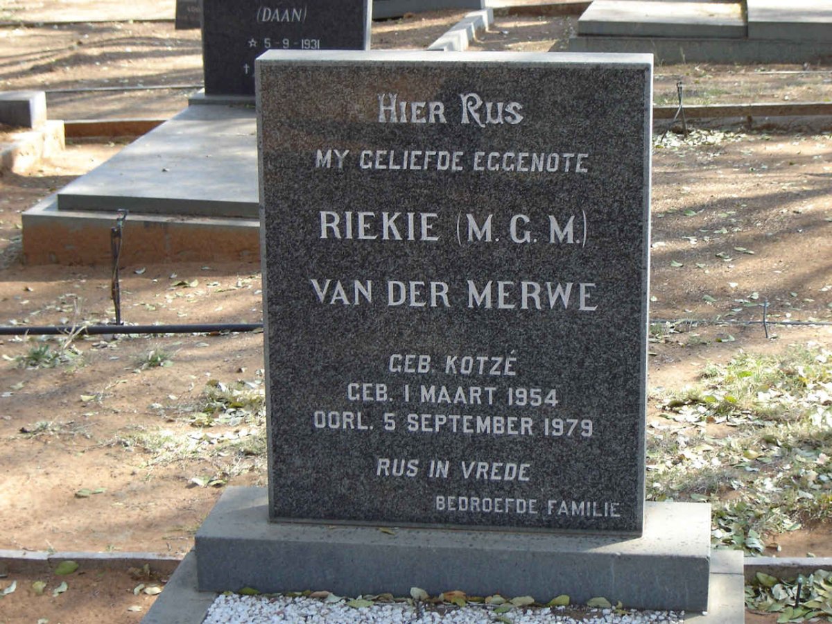 MERWE Riekie VAN DER