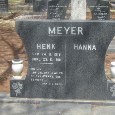 MEYER Henk 1919-1981 &amp; Hanna