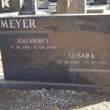 MEYER Johannes 1901-1980 & Susara 1907-1982