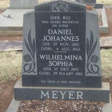 MEYER Daniel Johannes 1882-1962 &amp; Wilhelmina Sophia 1892-1982