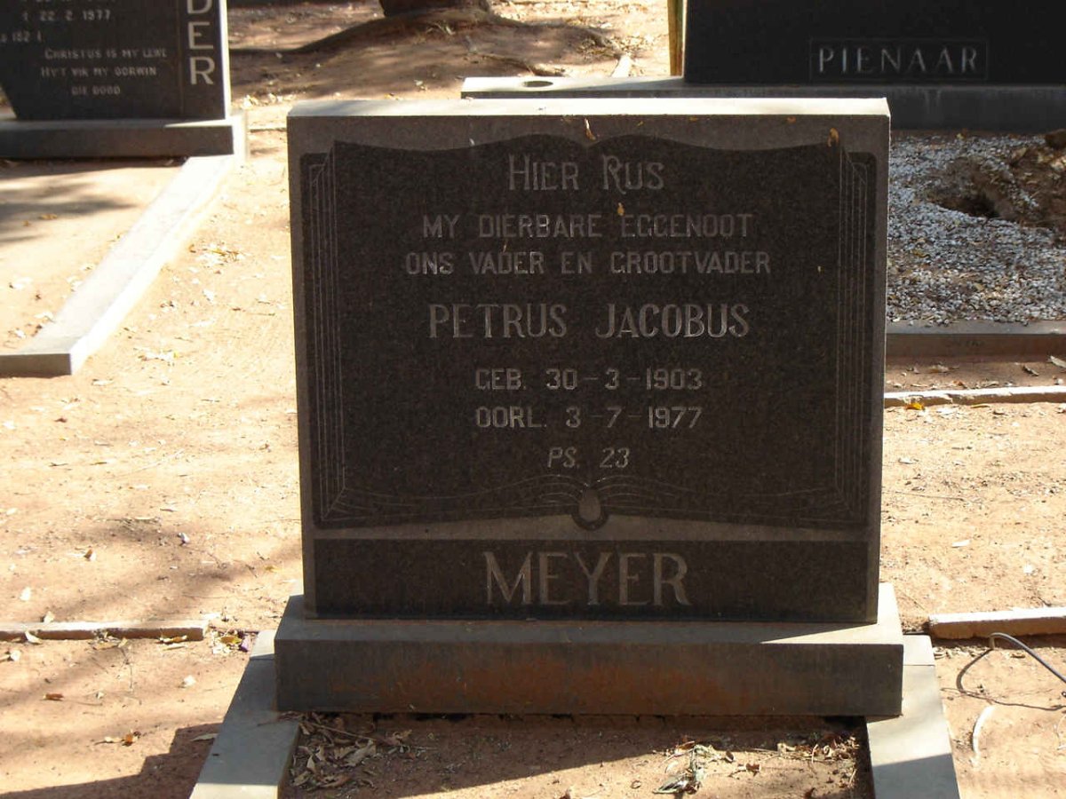 MEYER Petrus Jacobus 1903-1977