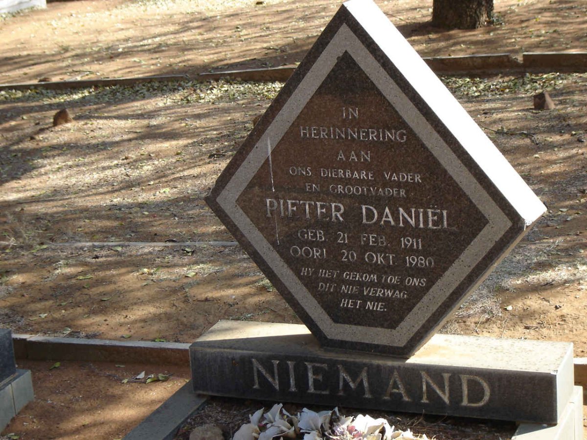 NIEMAND Pieter Daniel 1911-1980