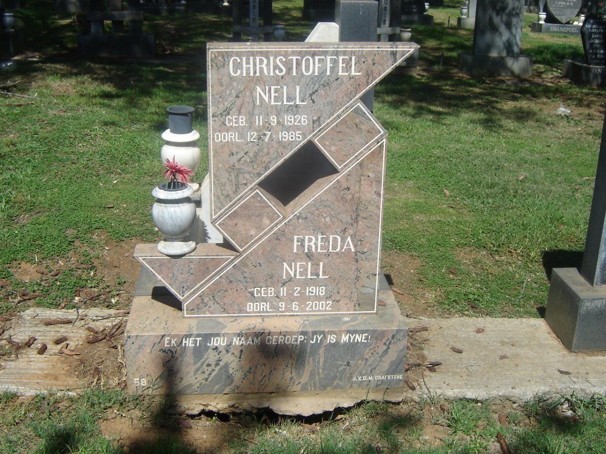 NELL Christoffel 1926-1985 &amp; Freda 1918-2002
