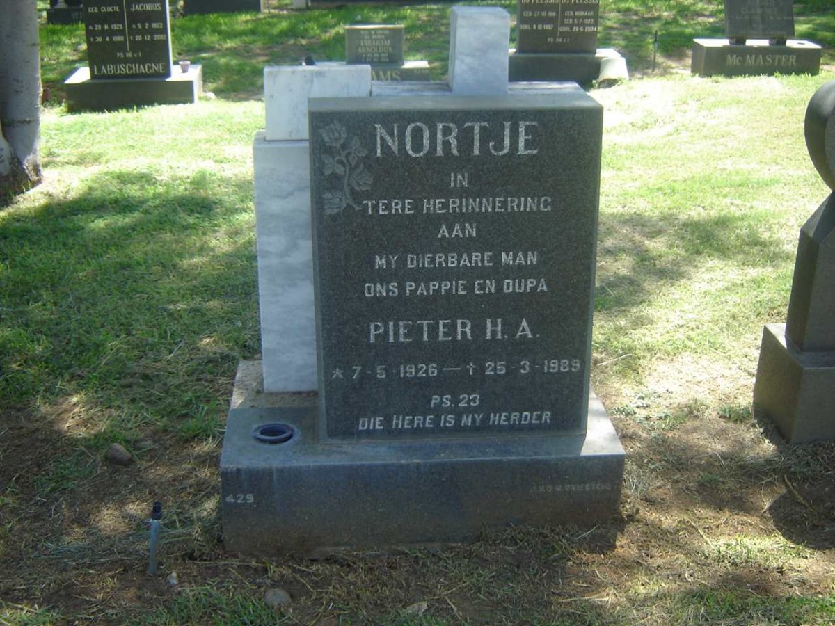 NORTJE Pieter H.A. 1926-1989