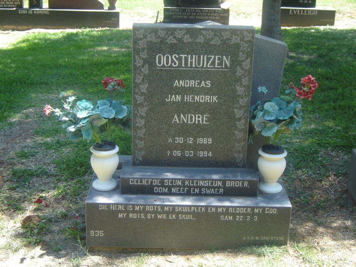 OOSTHUIZEN Andreas Jan Hendrik 1969-1994