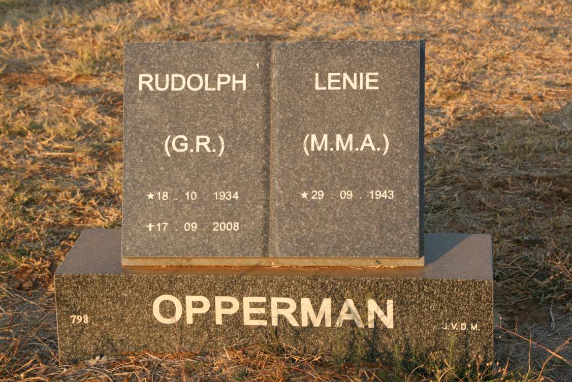 OPPERMAN G.R. 1934-2008 & M.M.A. 1943-