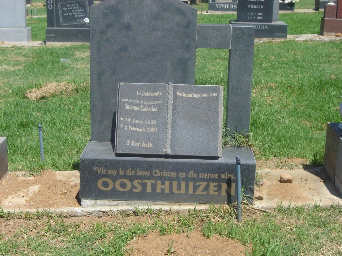 OOSTHUIZEN Susanna Catharina 1938-2000