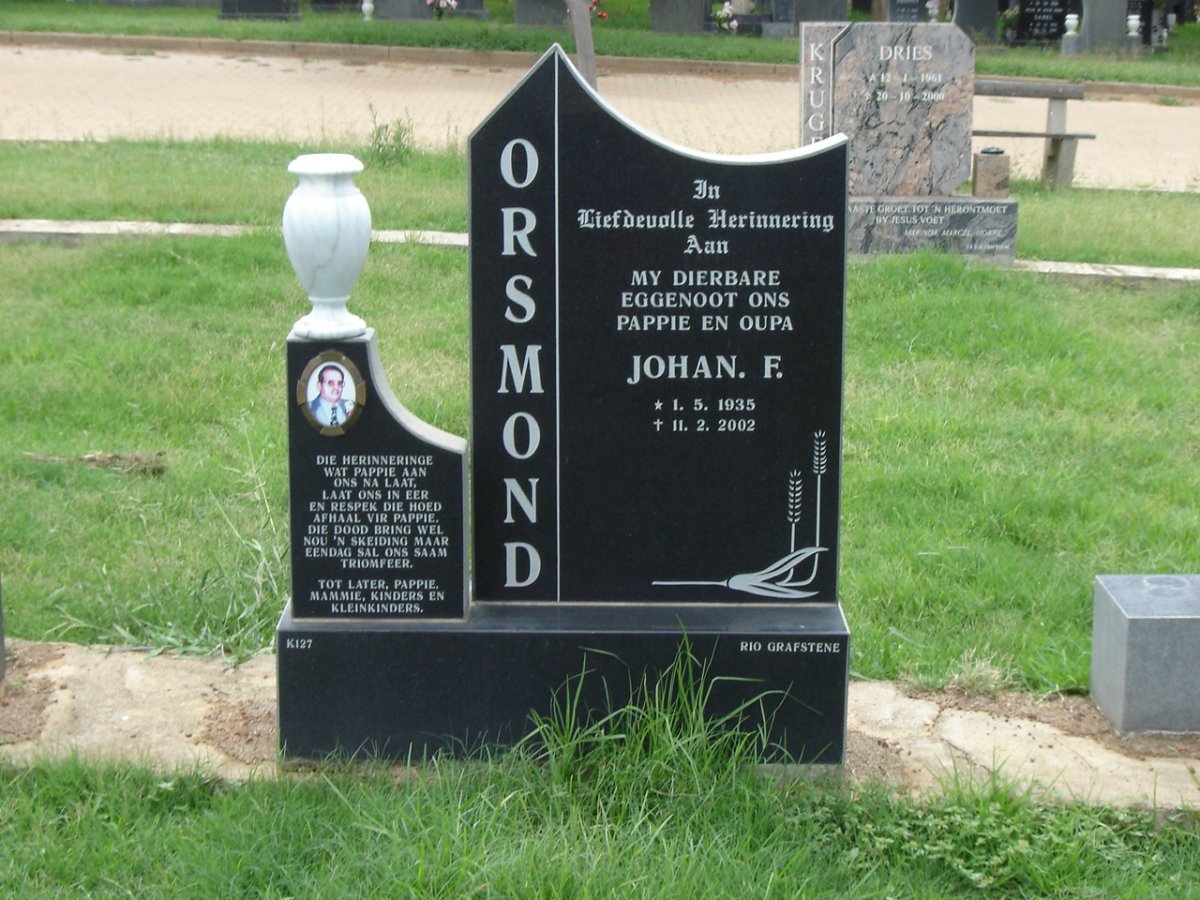 ORSMOND Johan F. 1935-2002