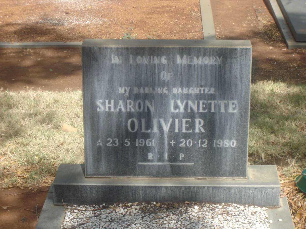 OLIVIER Sharon Lynette 1961-1980