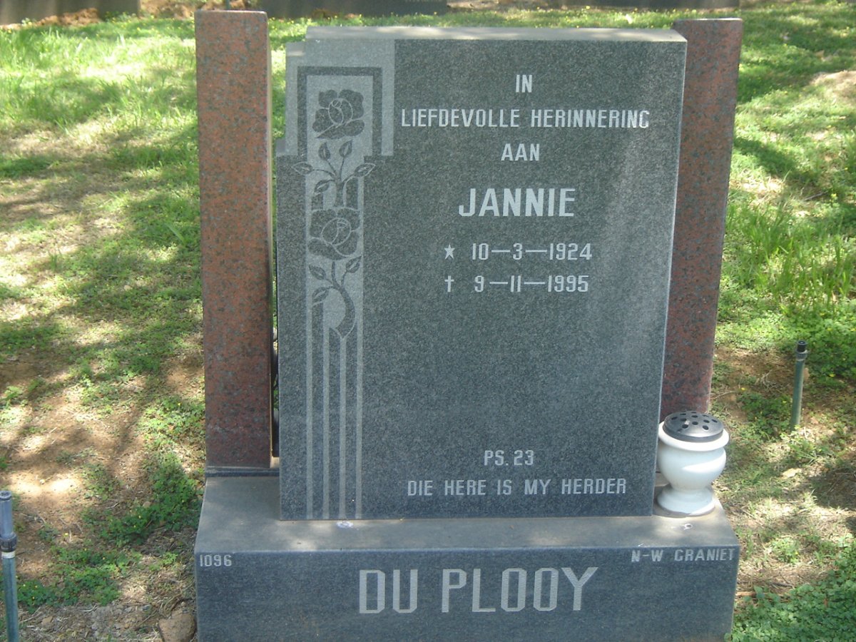 PLOOY Jannie, du 1924-1995