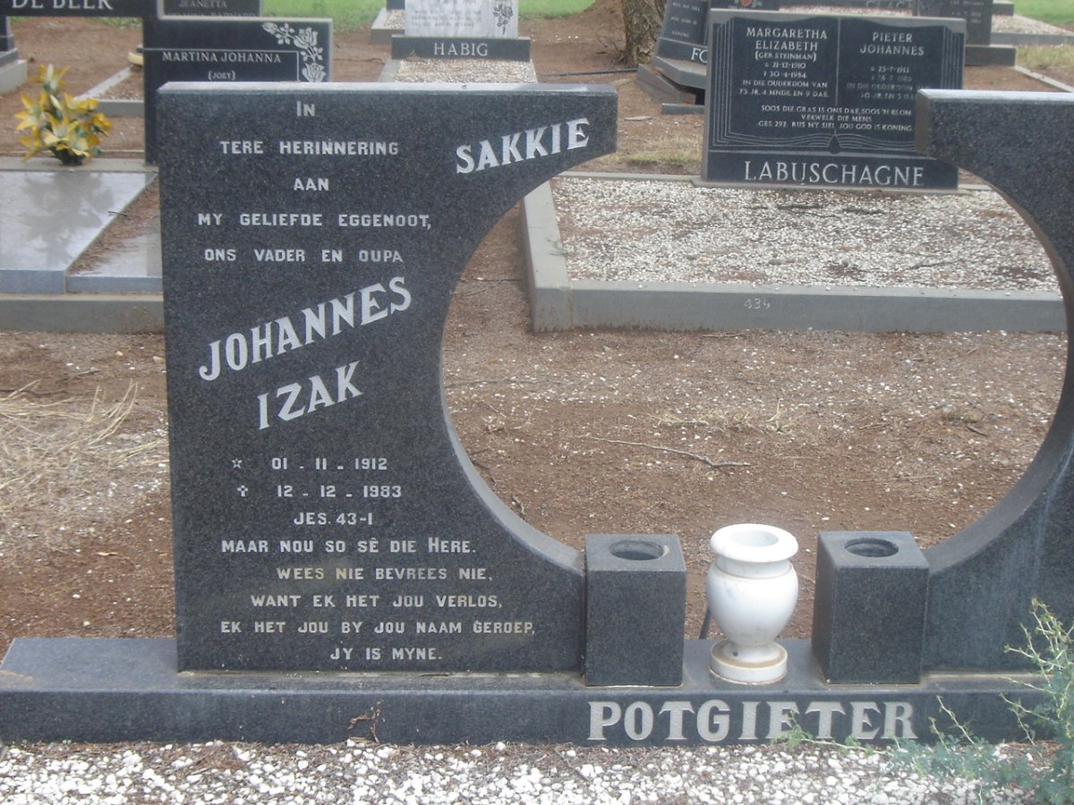 POTGIETER Johannes Izak 1912-1983