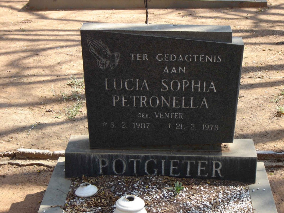 POTGIETER Lucia Sophia Petronella