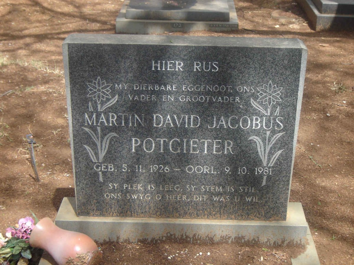 POTGIETER Martin David Jacobus 1926-1981