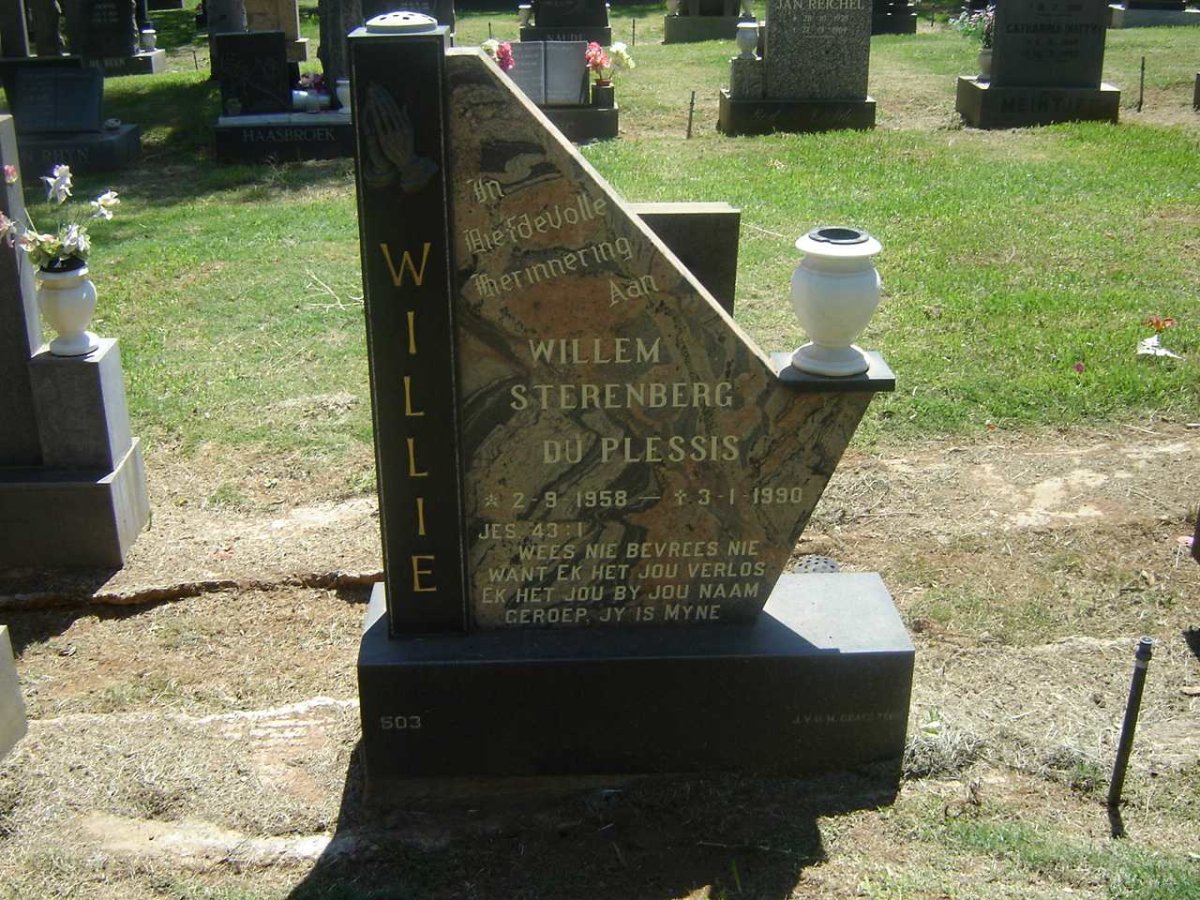 PLESSIS Willem Sterenberg, du 1958-1990