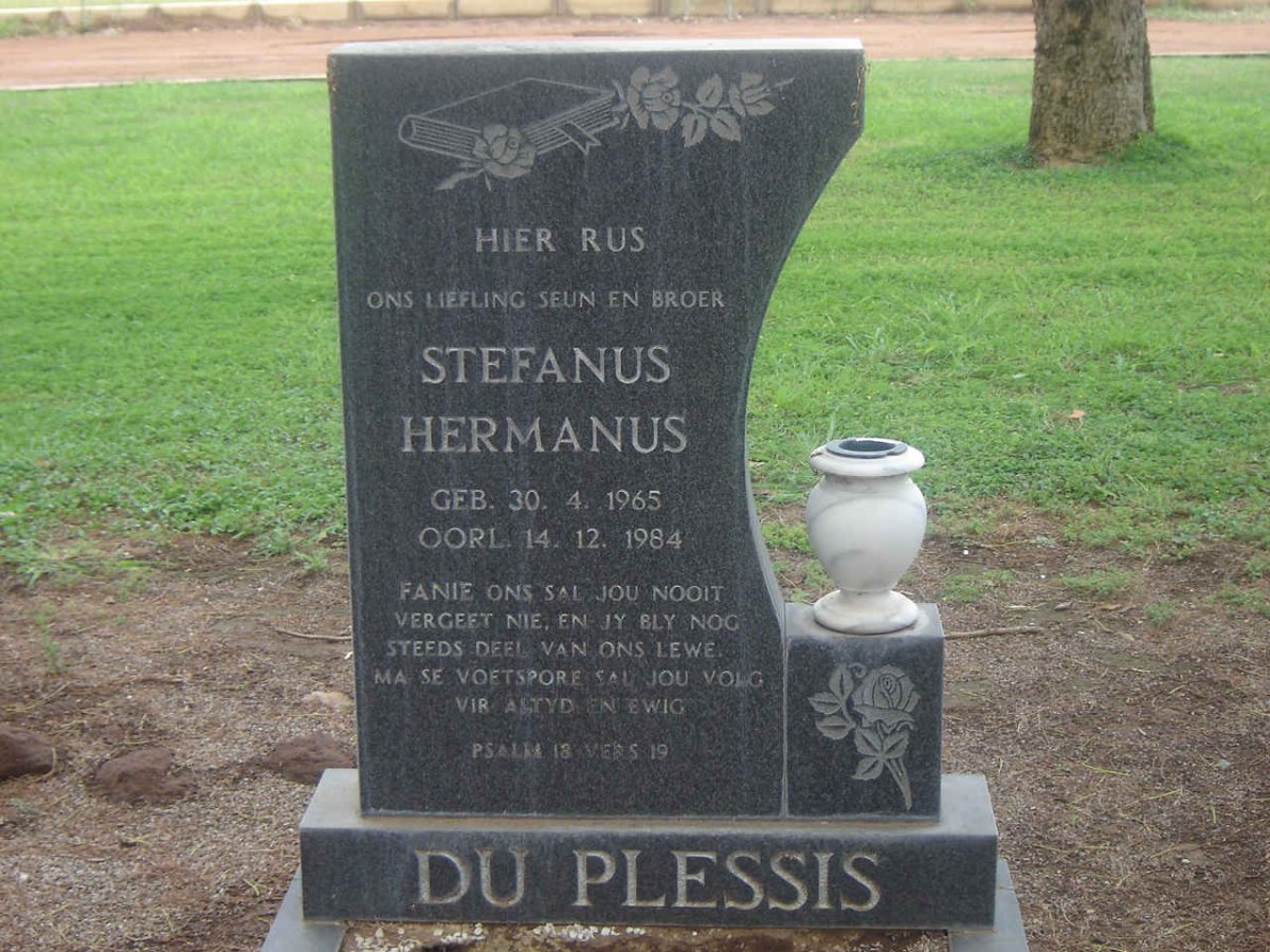 PLESSIS Stefanus Hermanus, du 1965-1984
