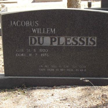 PLESSIS Jacobus Willem, du 1920-1976